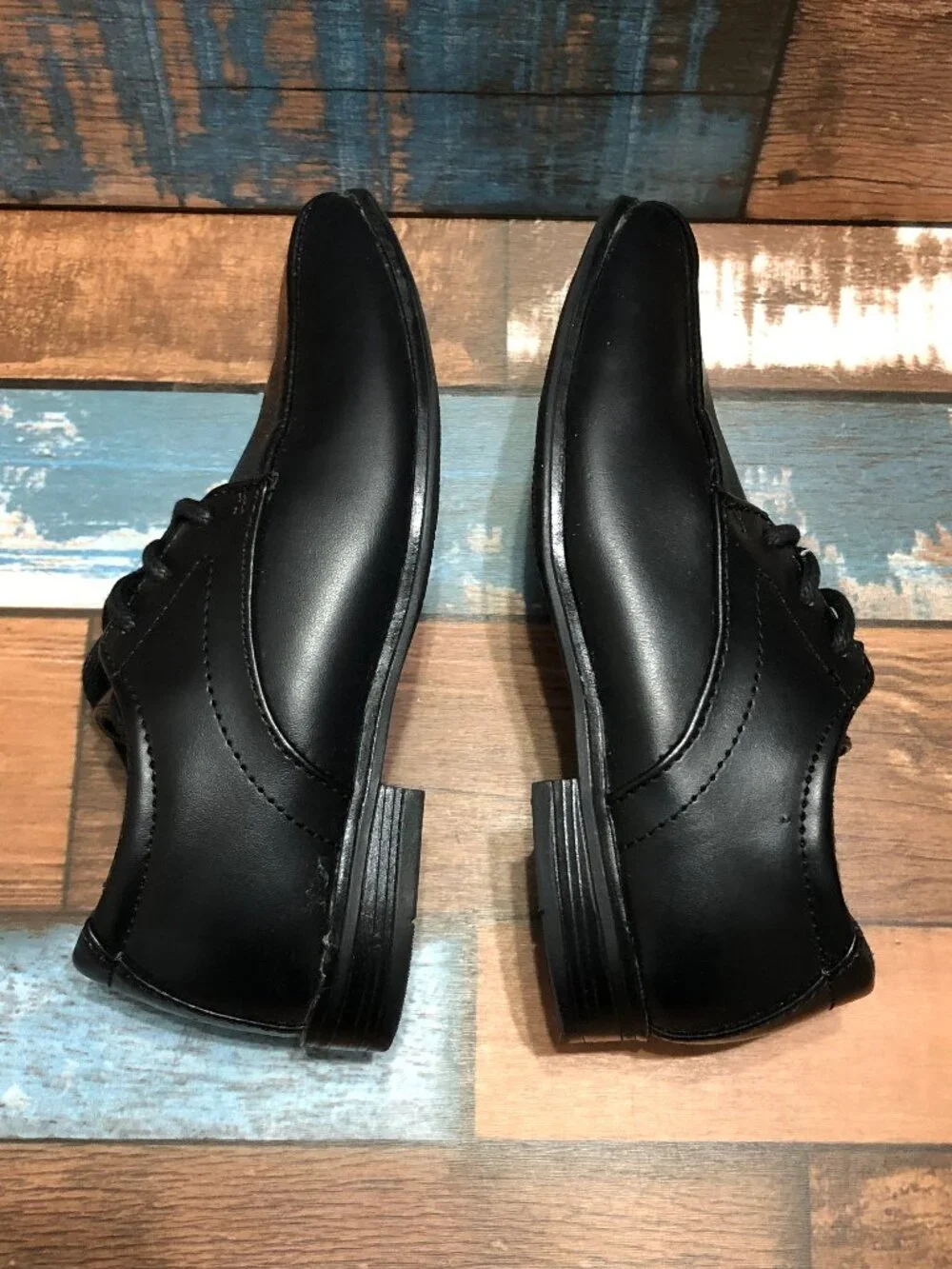 SmartFit Oxfords Black Dress Shoes Boys Toddlers Size 9.5